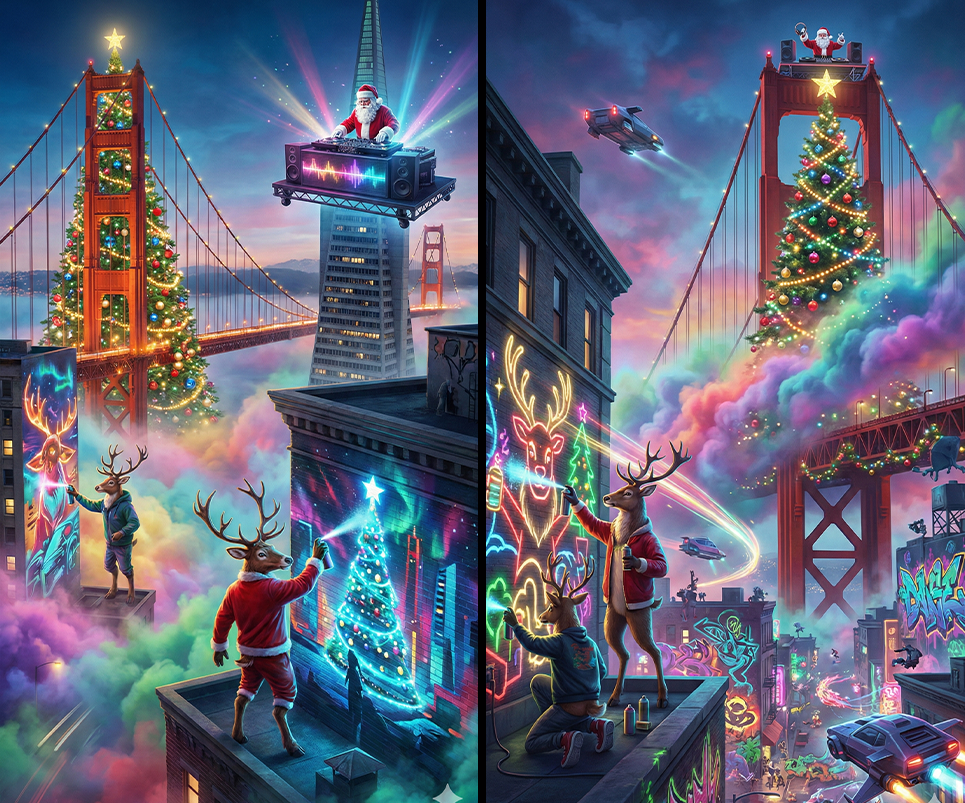 Mejores prompts para crear fondos de pantalla navideños con IA