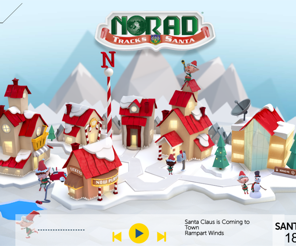 Webs y apps para seguir la ruta de Papá Noel - NORAD Santa Tracker