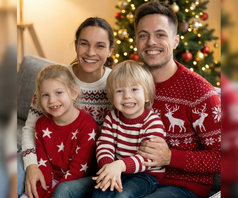 Prompts para fotos de Navidad en familia con Gemini