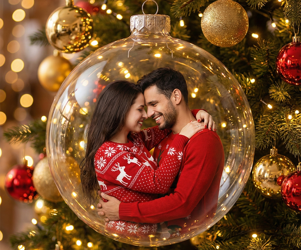 Mejores prompts para fotos de Navidad en pareja con Gemini