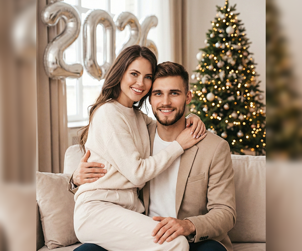 Mejores prompts para fotos de Navidad en pareja con Gemini