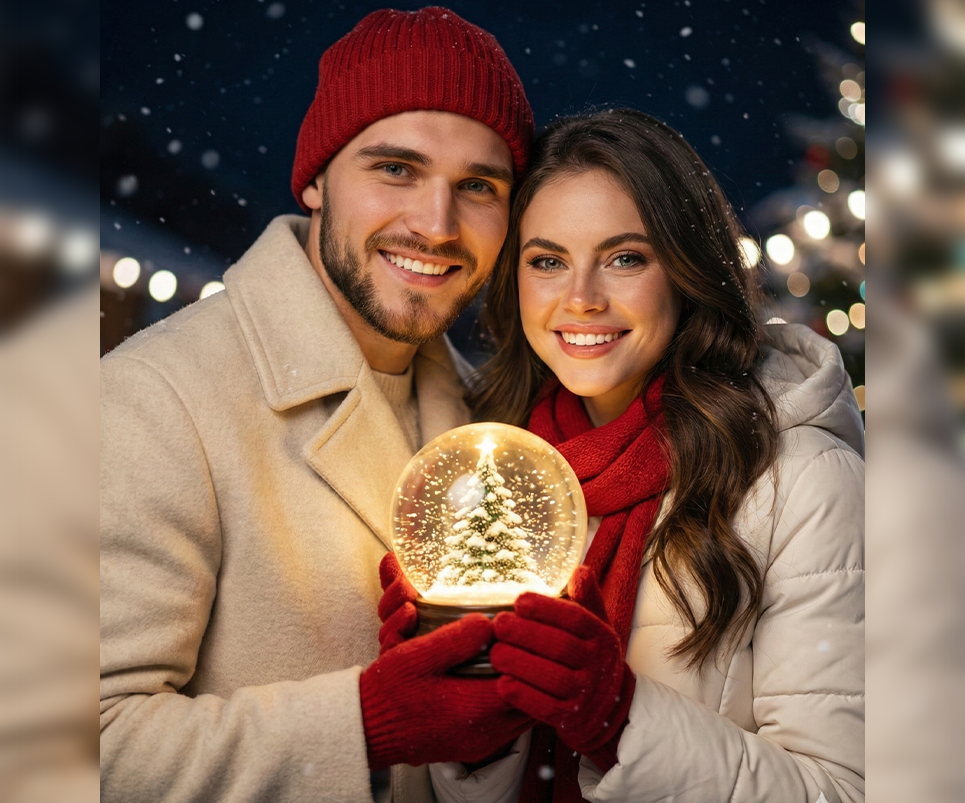 Mejores prompts para fotos de Navidad en pareja con Gemini