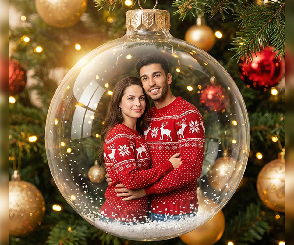 Prompts para fotos de Navidad en pareja con Gemini