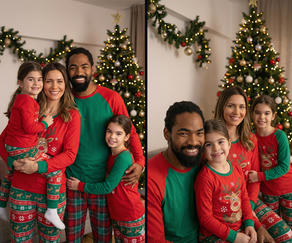 Mejores prompts para fotos de Navidad en familia con Gemini