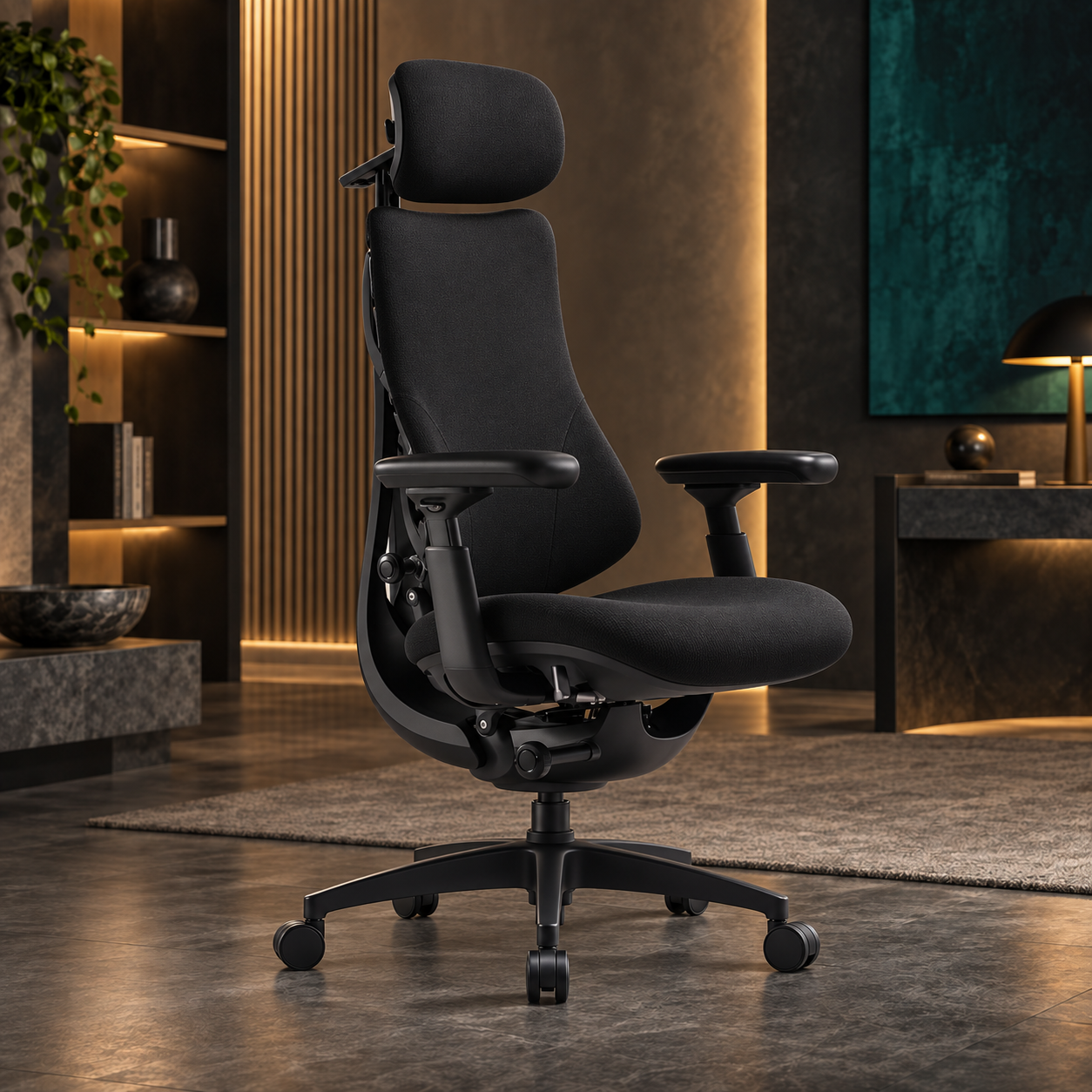 LiberNovo Omni en un estudio, composición basada en la fotografía real del producto