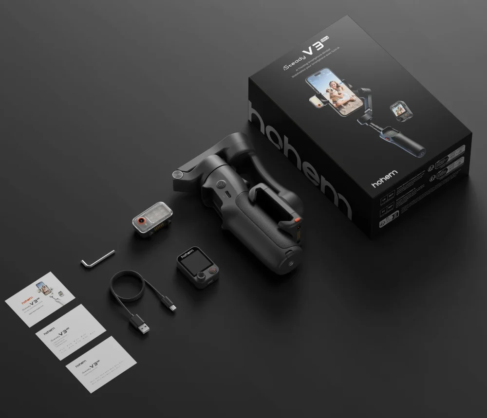 que trae la caja iSteady V3 Ultra de Hohem