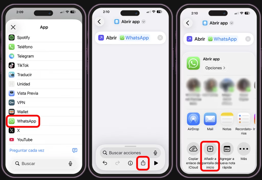 Cambiar el icono de WhatsApp en tu iPhone - Añade el atajo a la pantalla de inicio