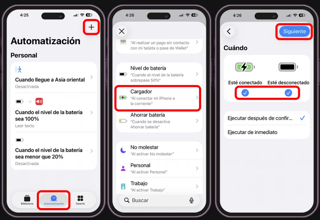 Pasos para recibir un sonido cuando se cargue tu iPhone