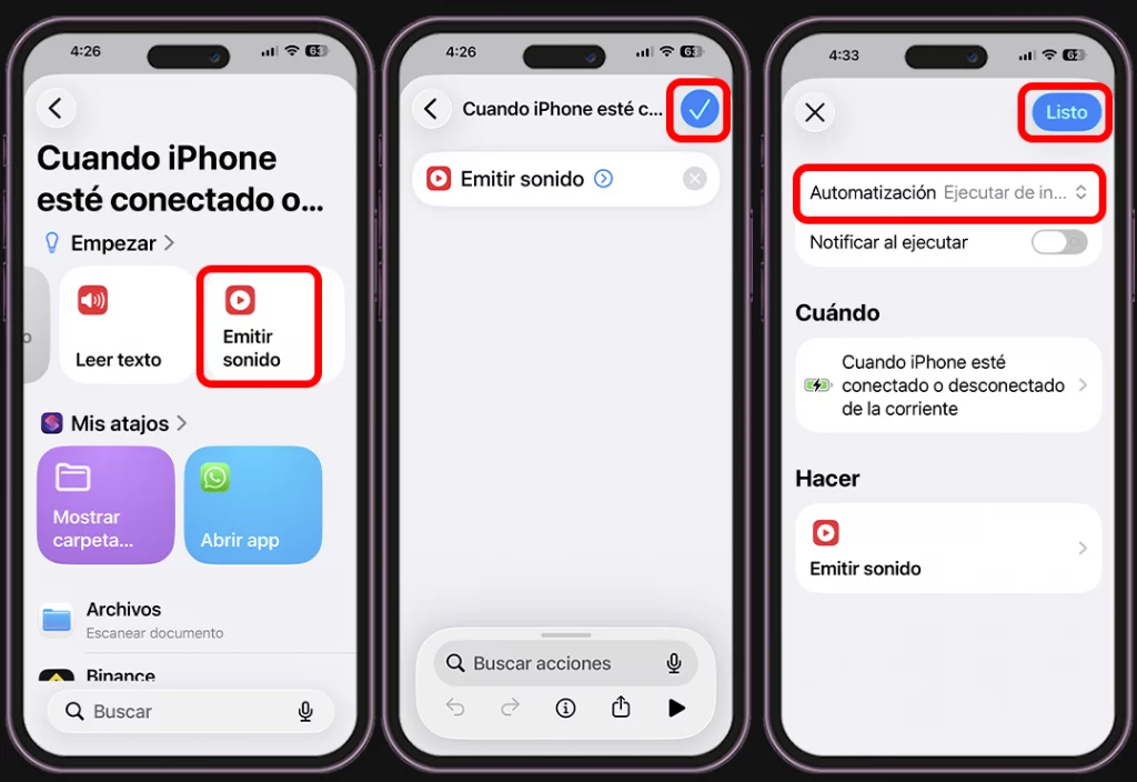 Elige un sonido para la notificación