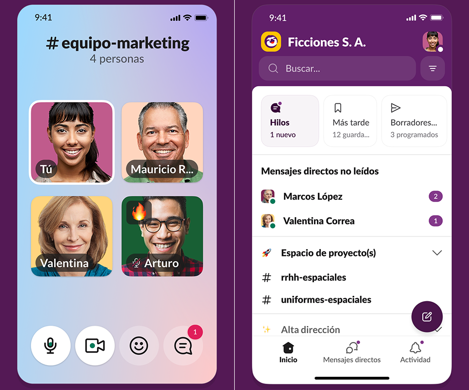 Alternativas a Google Meet - Slack