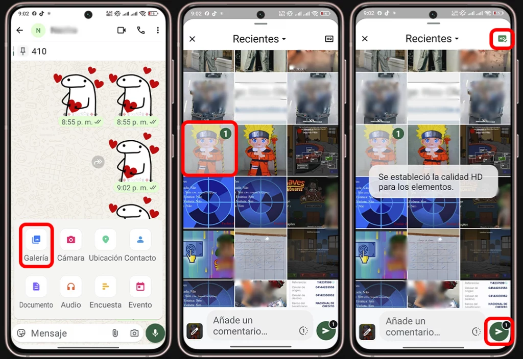 Trucos de WhatsApp - Envía imágenes y videos en calidad HD