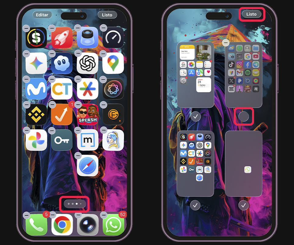 Cómo ocultar aplicaciones en el iPhone - Páginas completas de apps