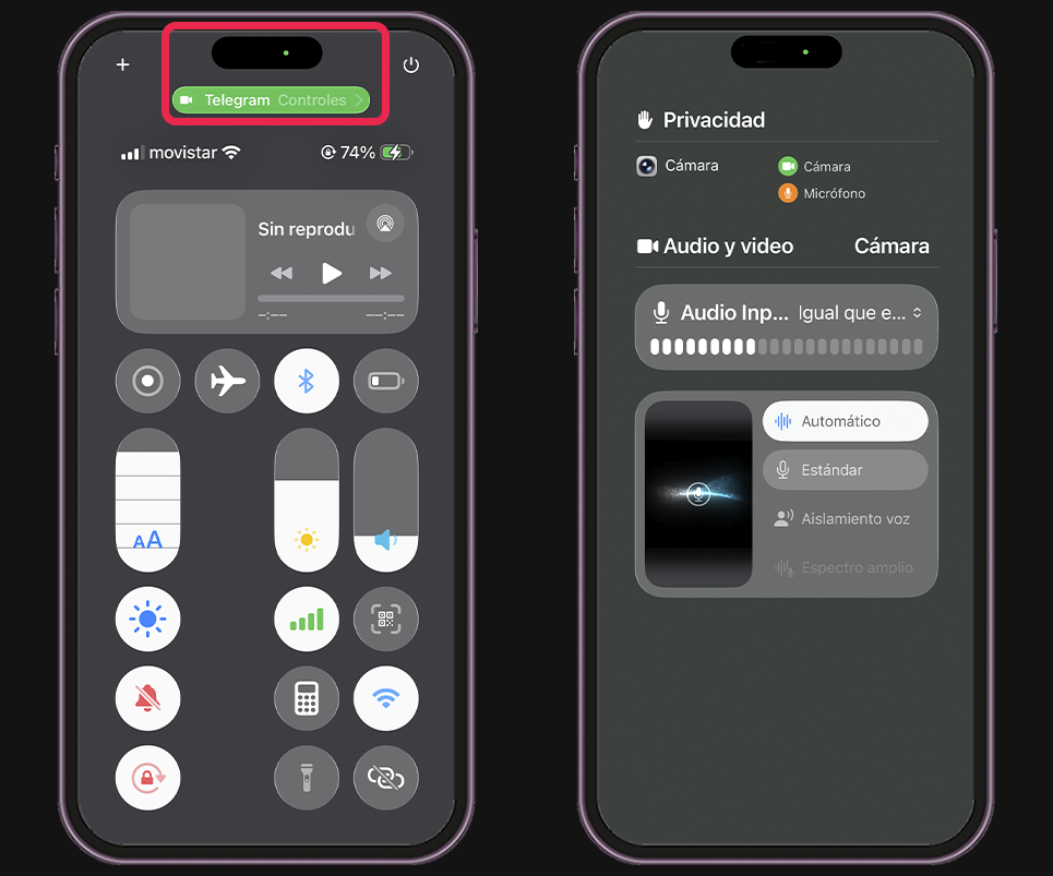 Así se ve el punto verde en iPhone