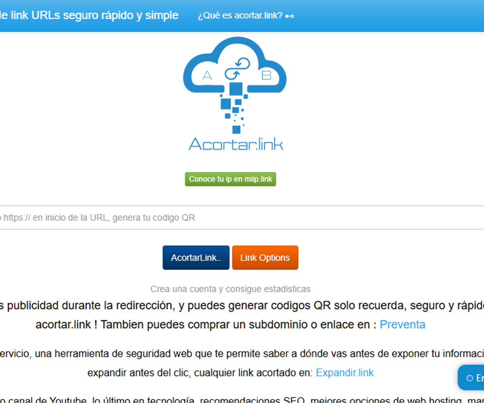 Mejores acortadores de URL en 2026 - Acortar.link