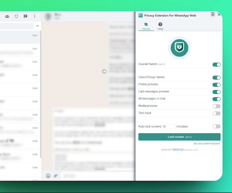 Mejores extensiones para WhatsApp Web - Privacy Extension for WhatsApp Web