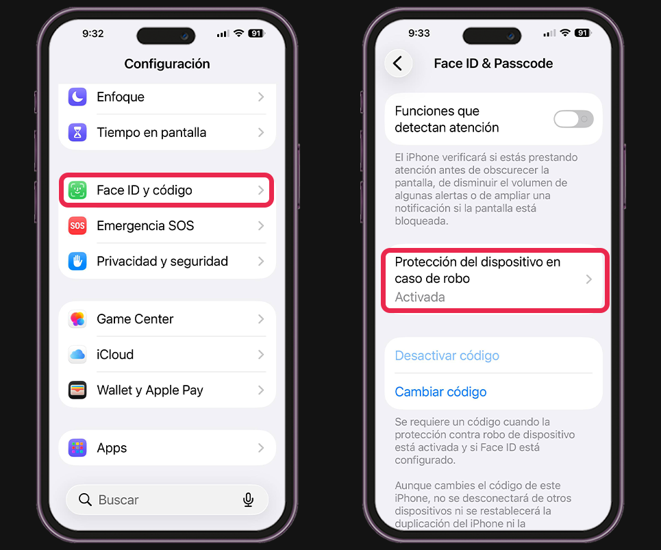 Proteger tu iPhone en 5 pasos - Activa la protección en caso de robo