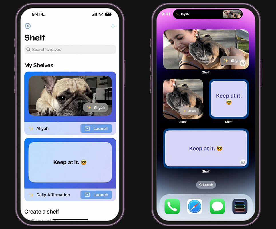 Aplicaciones para usar la Isla Dinámica - Shelf