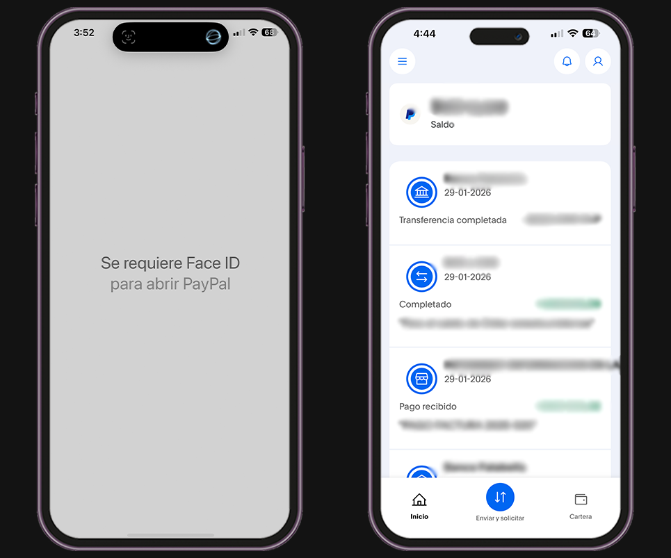 Pasos para entrar a las apps bloqueadas con Face ID