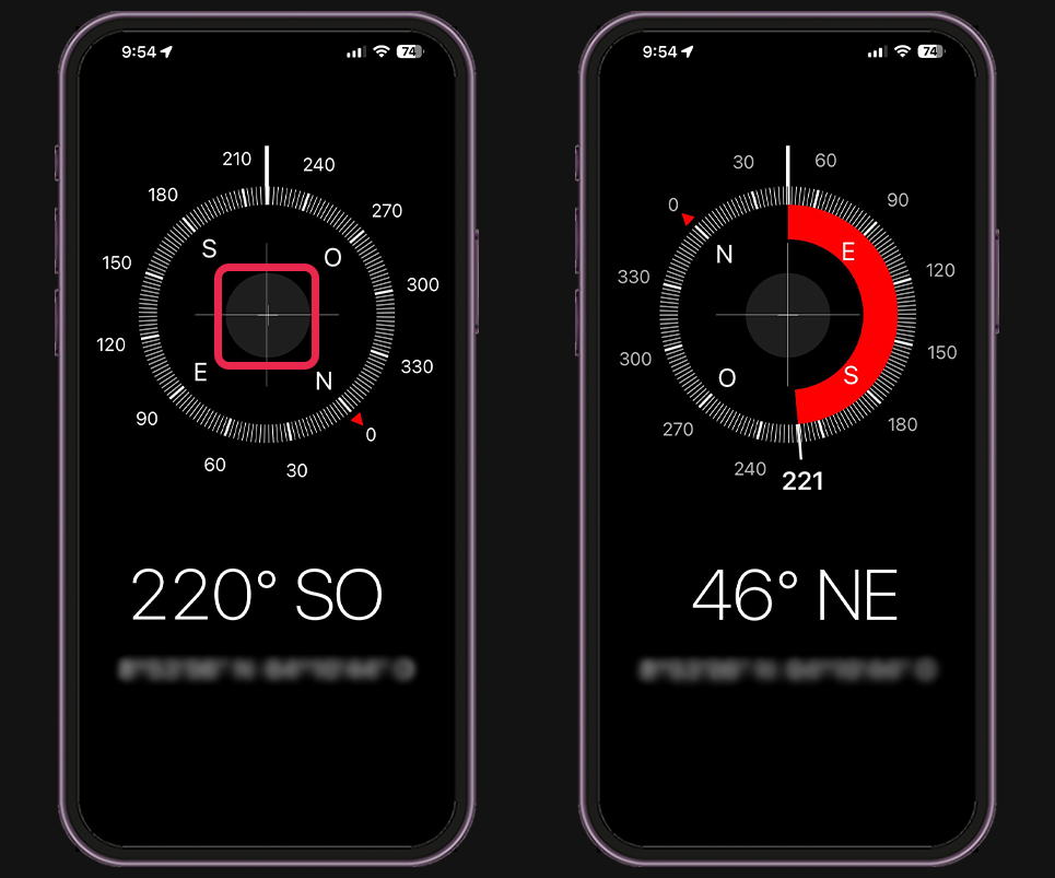 Así puedes fijar una dirección en iPhone con la brújula