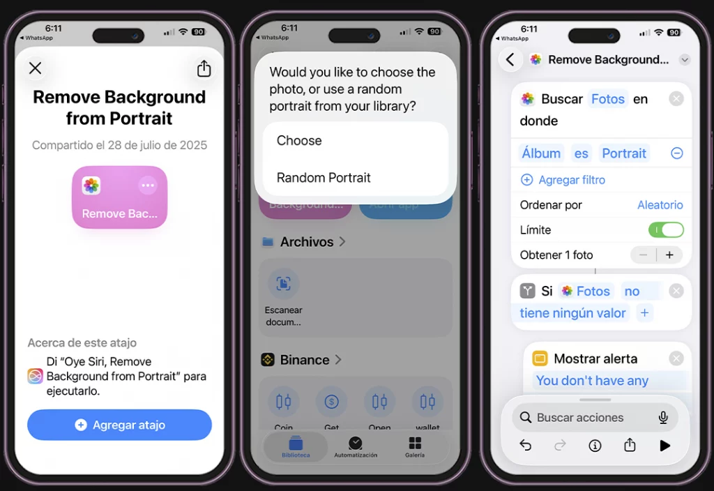Atajos útiles para iPhone - Eliminar el fondo de fotos automáticamente