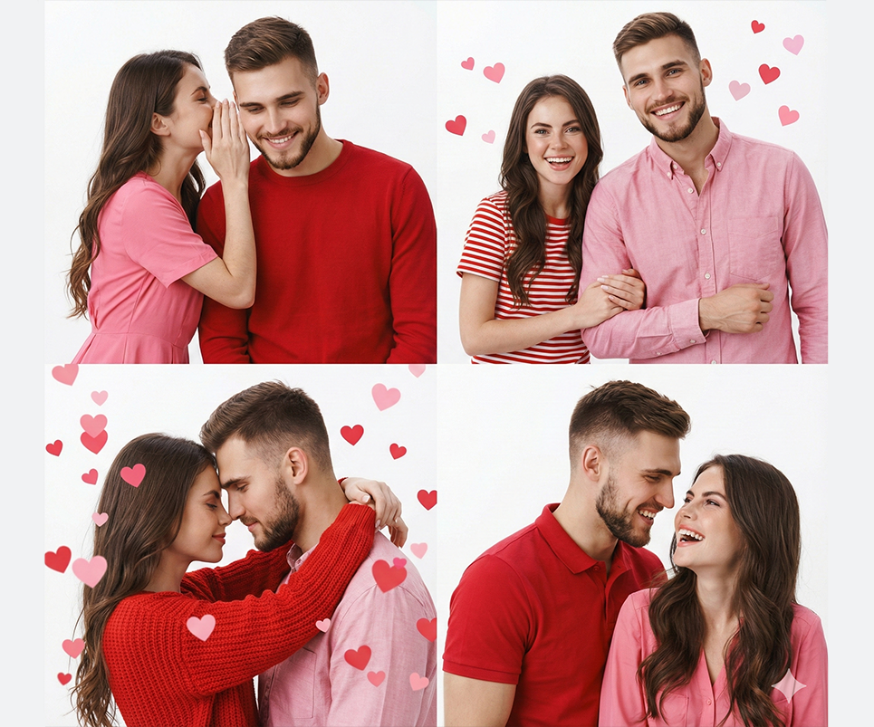 Mejores prompts para fotos de parejas en San Valentín con Gemini