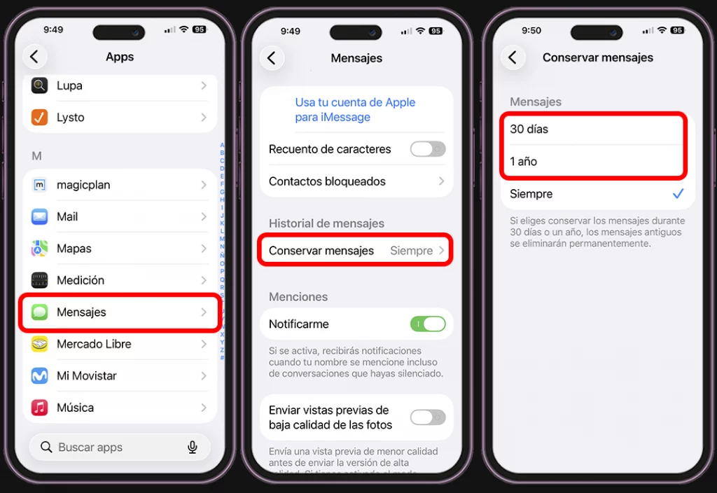 Cómo liberar espacio en el iPhone - Limpiar archivos y conversaciones de Mensajes
