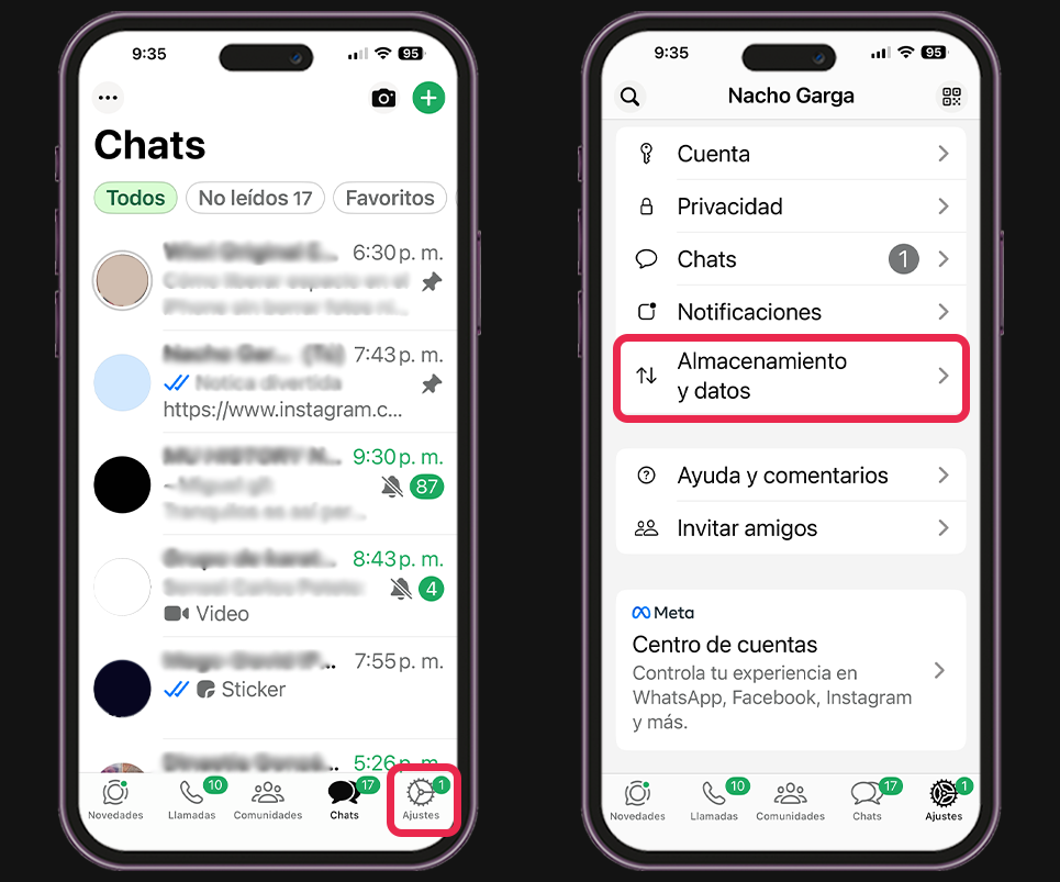 Cómo liberar espacio en el iPhone - Limpiar archivos y conversaciones