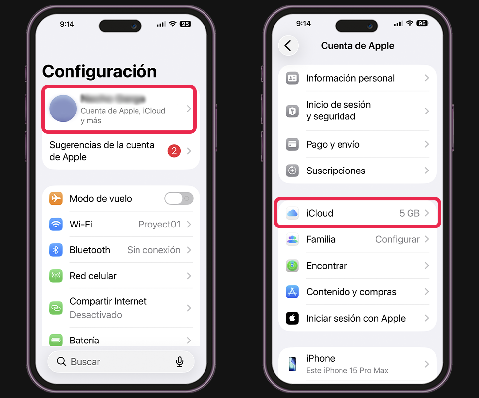 Cómo liberar espacio en el iPhone - Optimizar fotos en iCloud
