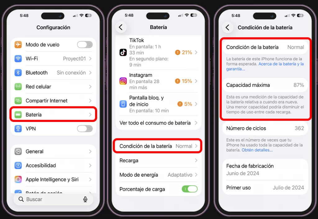 Por qué mi iPhone se calienta mucho - La batería está degradada