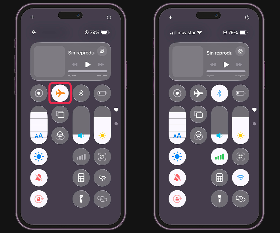 Activa y desactiva el modo avión
