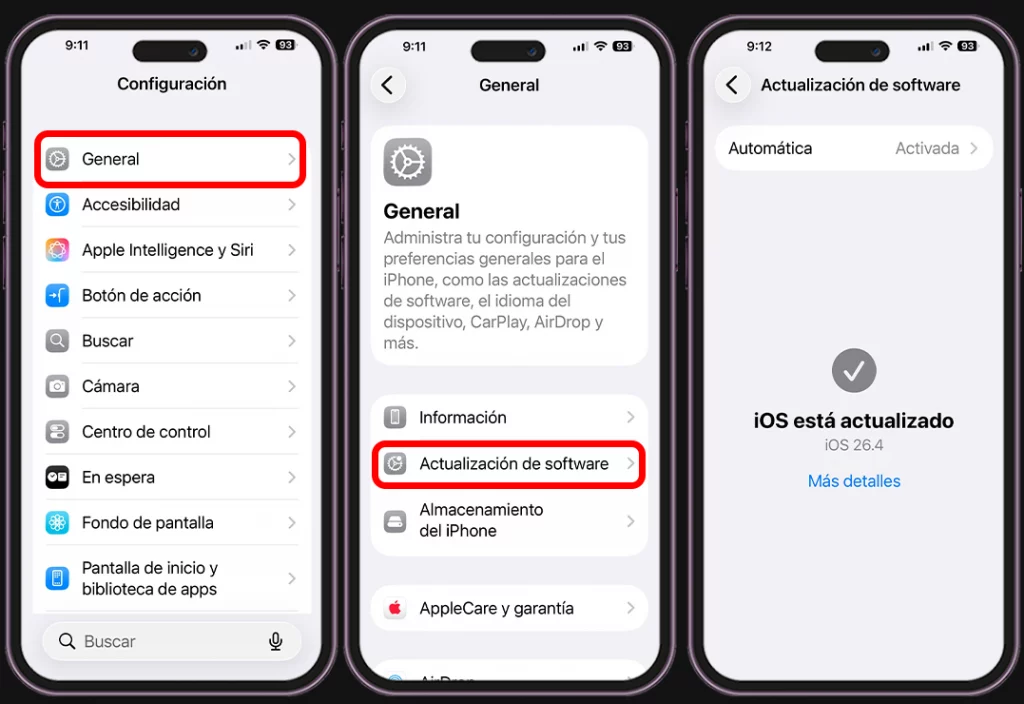 Error en la llamada iPhone - Actualiza los ajustes del operador