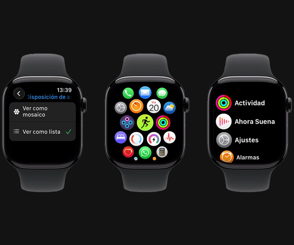 Trucos Apple Watch - Cambia la cuadrícula por lista