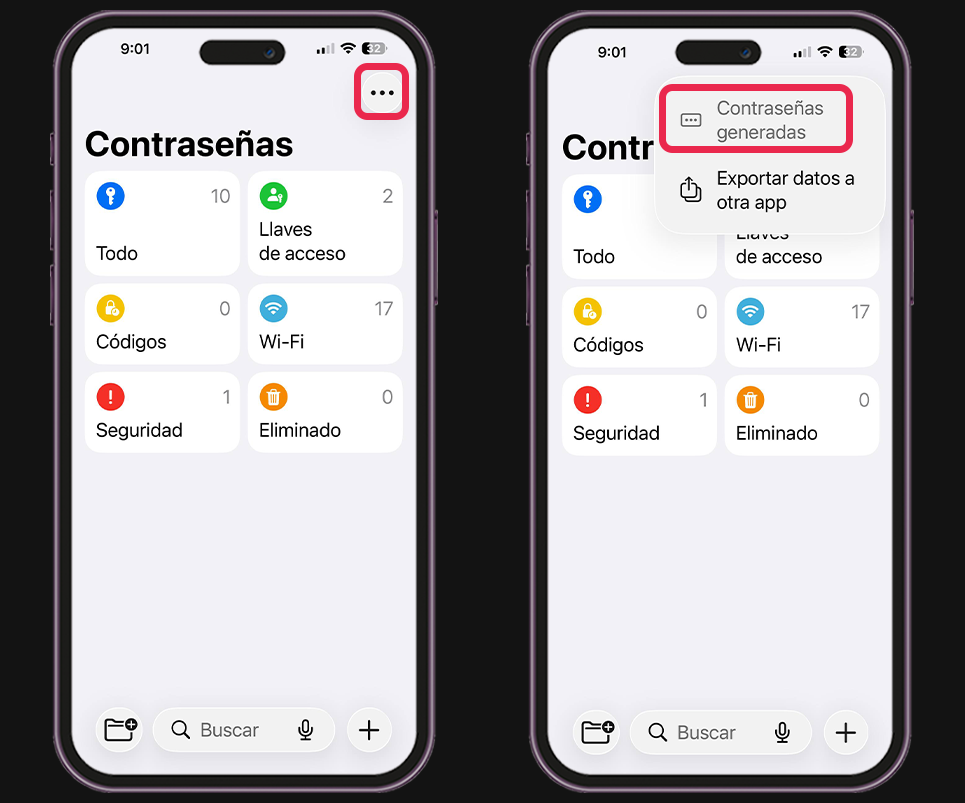 Así puedes encontrar las contraseñas generadas en iOS 26