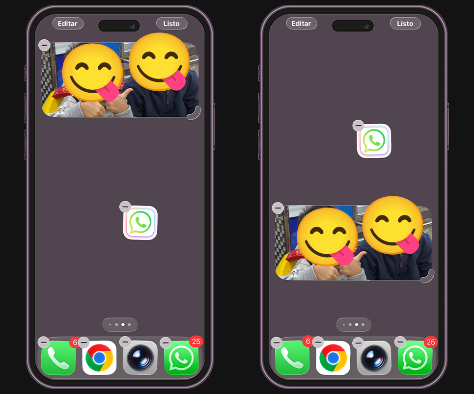 Cómo mover el widget de fotos
