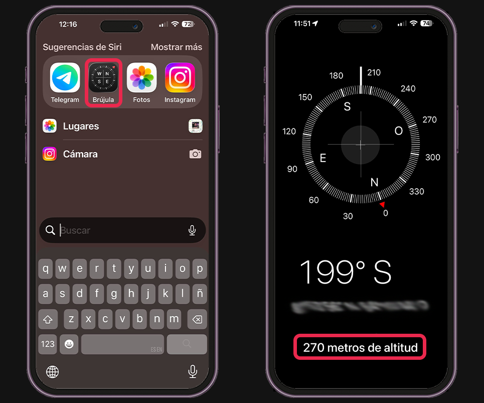 Pasos para ver la altitud en iPhone 