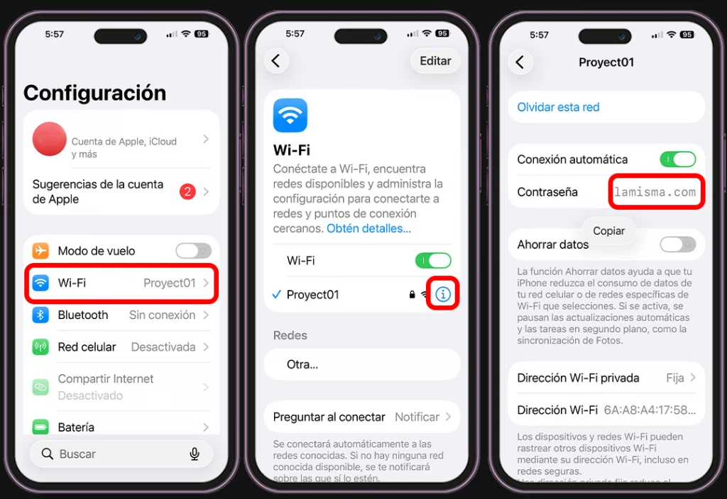Así puedes ver la contraseña del WiFi en tu iPhone