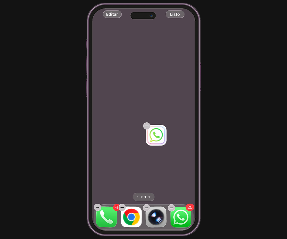 Cómo poner un widget de fotos en tu iPhone - Mantén presionada la pantalla de inicio