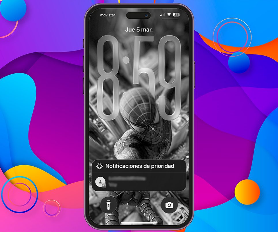 Pantalla iPhone blanco y negro - cómo recuperar el color