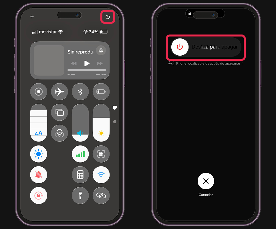 iPhone no puede activar los datos móviles - Reinicia el iPhone
