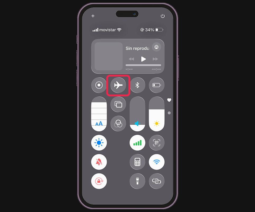iPhone no puede activar los datos móviles - Verifica que el modo avión esté apagado