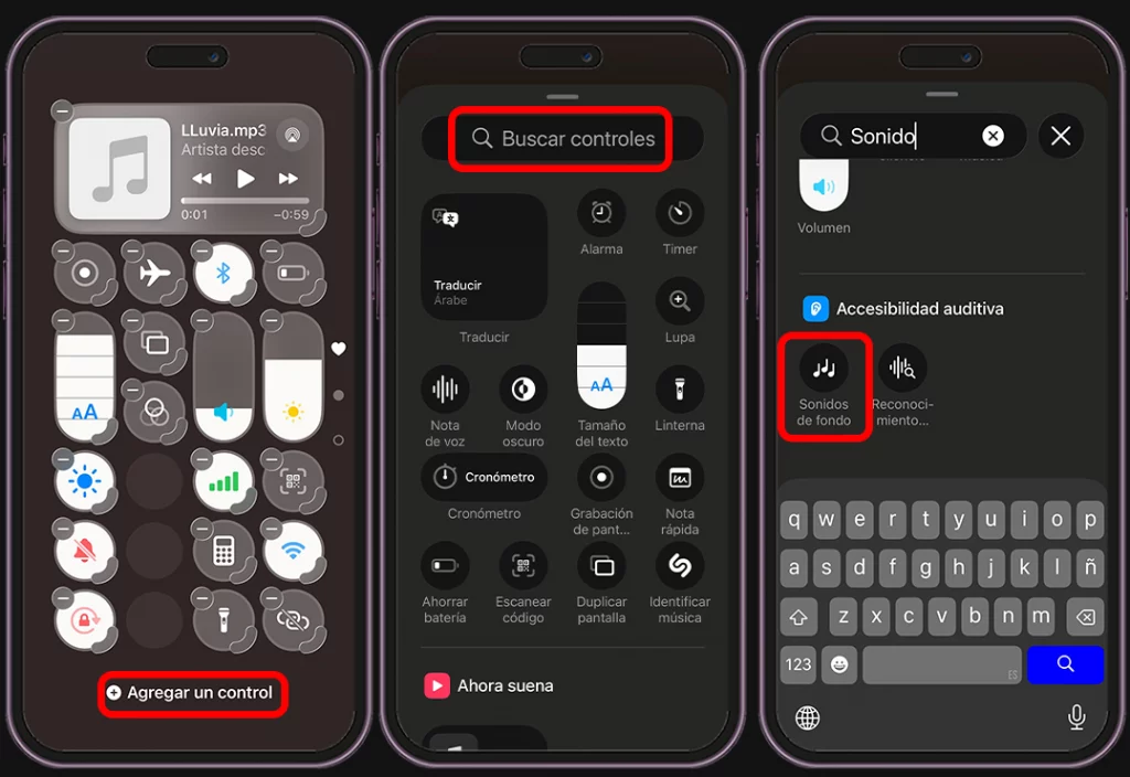 5 trucos para personalizar tu iPhone - sonidos relajantes desde el Centro de Control
