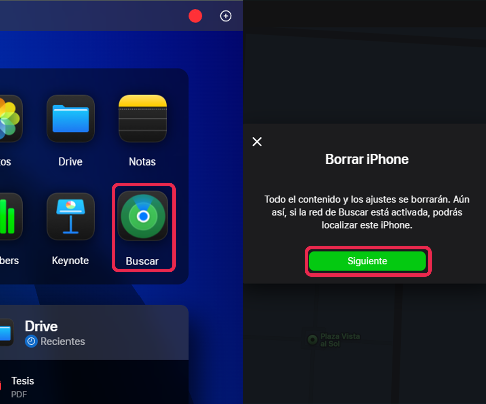 Si olvidaste el PIN del iPhone borra el iPhone desde iCloud