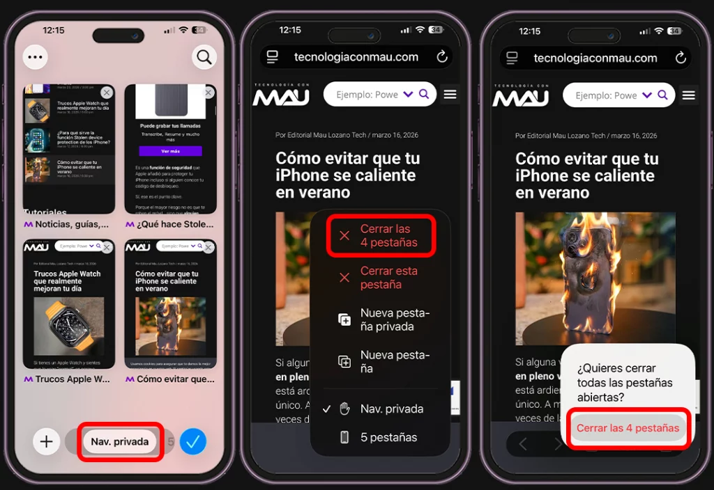 Verifica si todavia funciona en modo incógnito