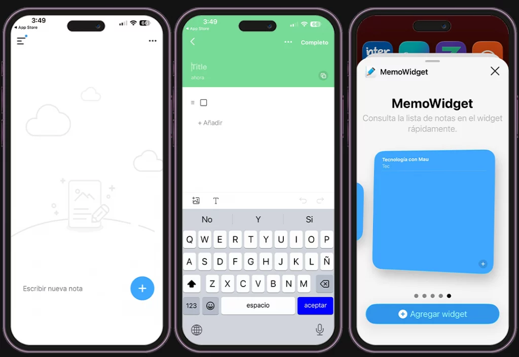 Mejores widgets para iPhone - MemoWidget