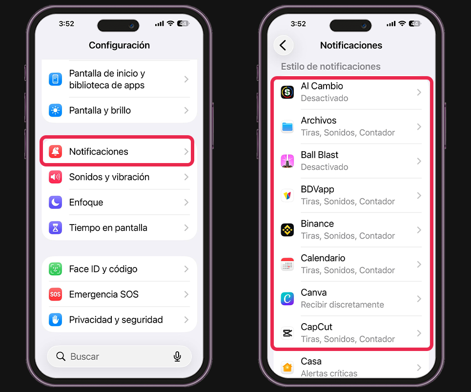 Reduce las notificaciones innecesarias en iPhone