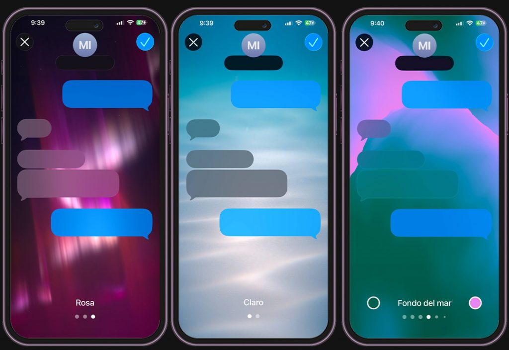 Tipos de fondo puedes usar en Mensaje de iPhone