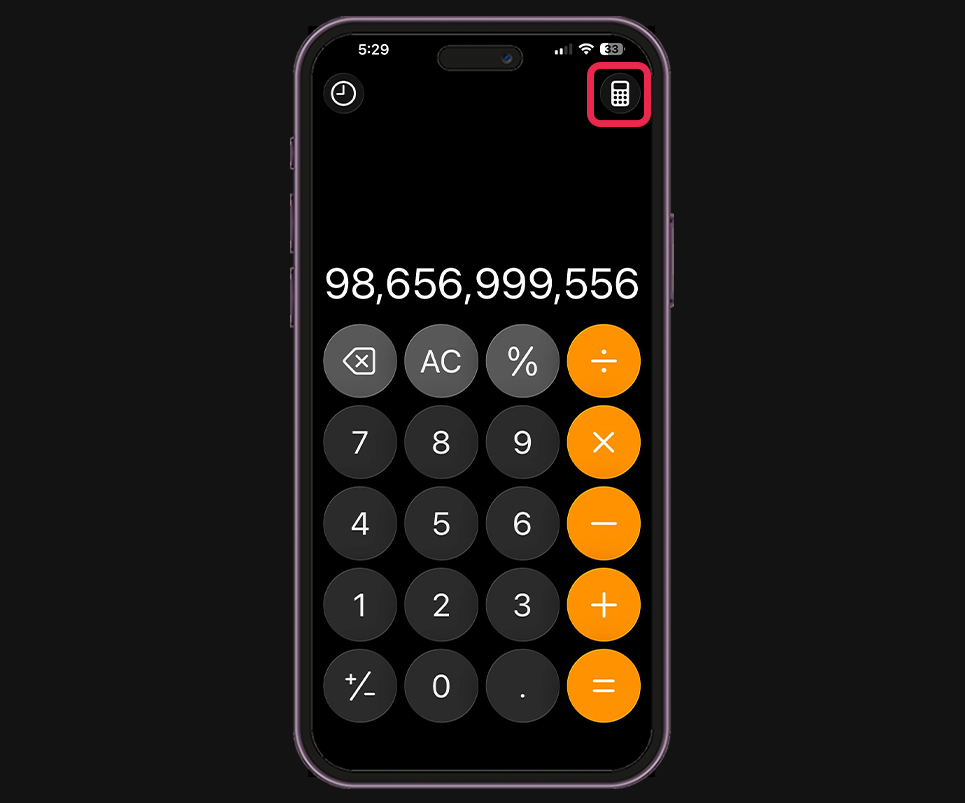 Método para esconder fotos en la calculadora del iPhone - Abre calculadora