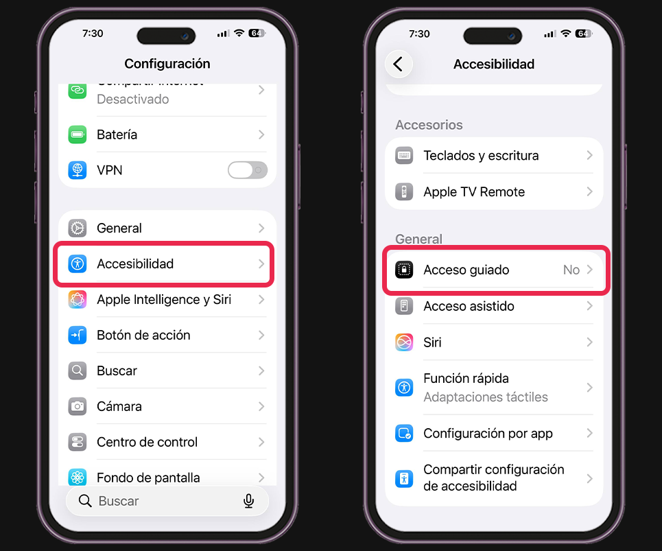 Pasos para
activar el truco de los 3 clics que protege tu iPhone