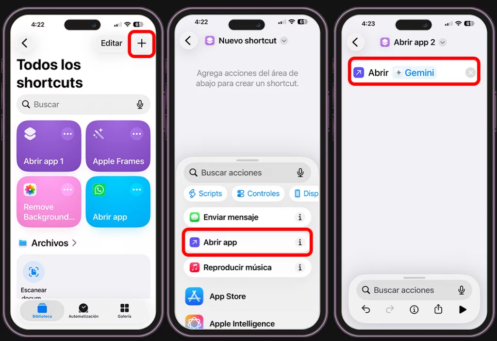Pasos para configurar el botón de acción para usar IA más rápido