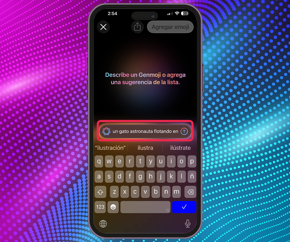 Cómo crear imágenes con Image Playground - Escribe una descripción clara